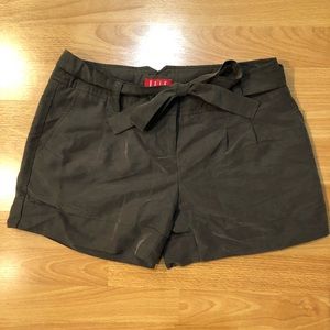 Hunter Green Bow Belted Shorts